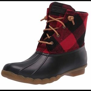 Sperry Saltwater Buffalo Check Duck Boot